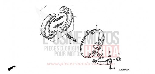 PANNEAU DE FREIN AVANT CRF70FA de 2010